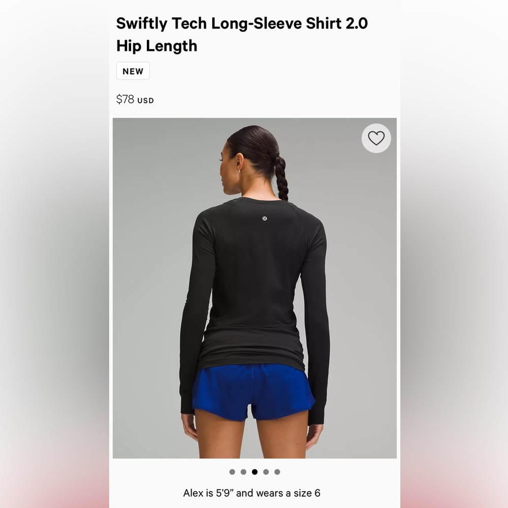 Size 4 Swiftly Tech Hip Length - image 4